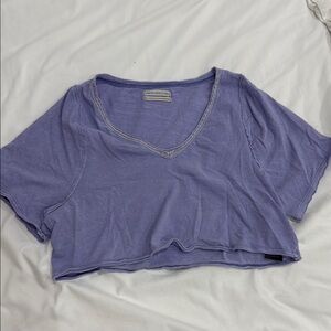 Urban Outfitters Purple Crop T-Shirt Short Sleeve Relaxed
